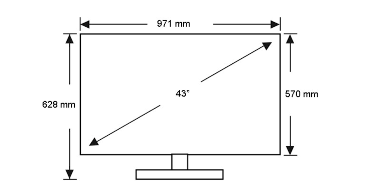 How Wide is a 43 Inch TV? - Inch TV Dimensions